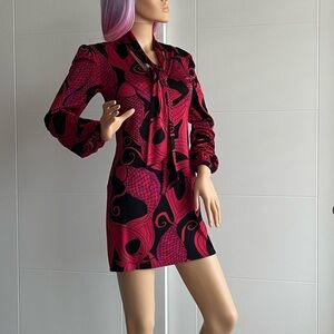 Koi fish silk mini Dress